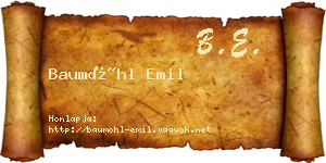 Baumöhl Emil névjegykártya